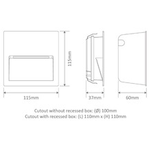 Otis Aluminium Square 24V LED Step Light